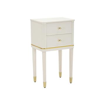 Comodino camille bianco cm 40x30x71