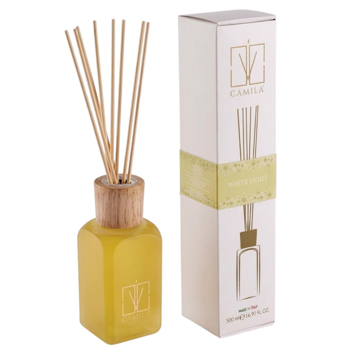 Diffusore 500 ml giallo fragranza white light Camilia