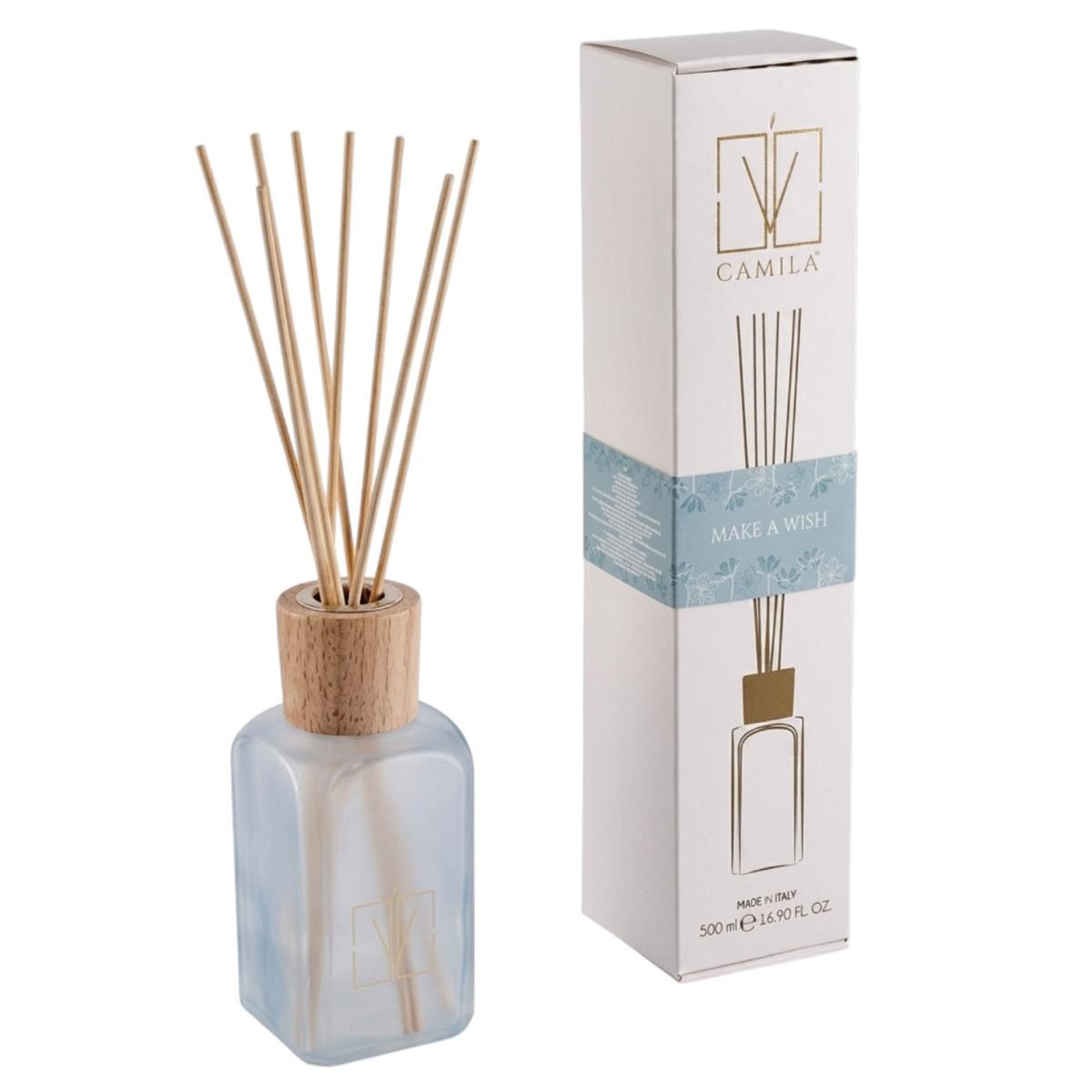 Diffusore 500 ml celeste fragranza make a wish Camilia