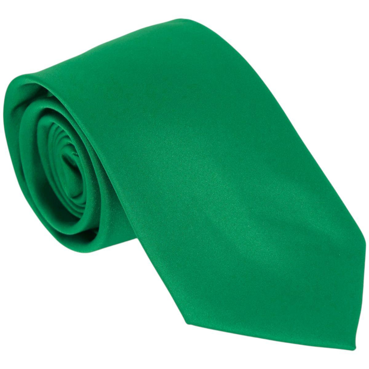 Cravatta classica uomo tinta unita liscia raso tonalità del verde