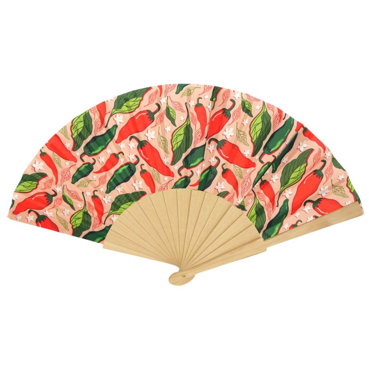 Ventaglio con stampe assortite peperoncino d.42 cm