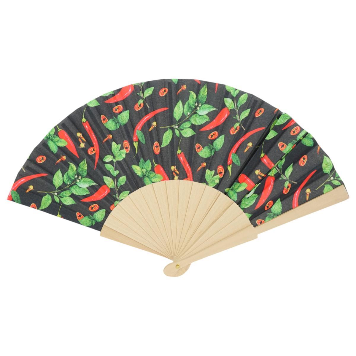 Ventaglio con stampe assortite peperoncino d.42 cm
