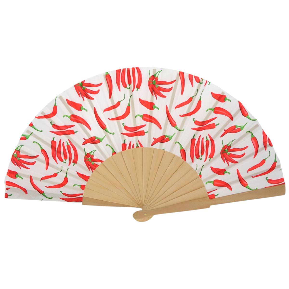 Ventaglio con stampe assortite peperoncino d.42 cm