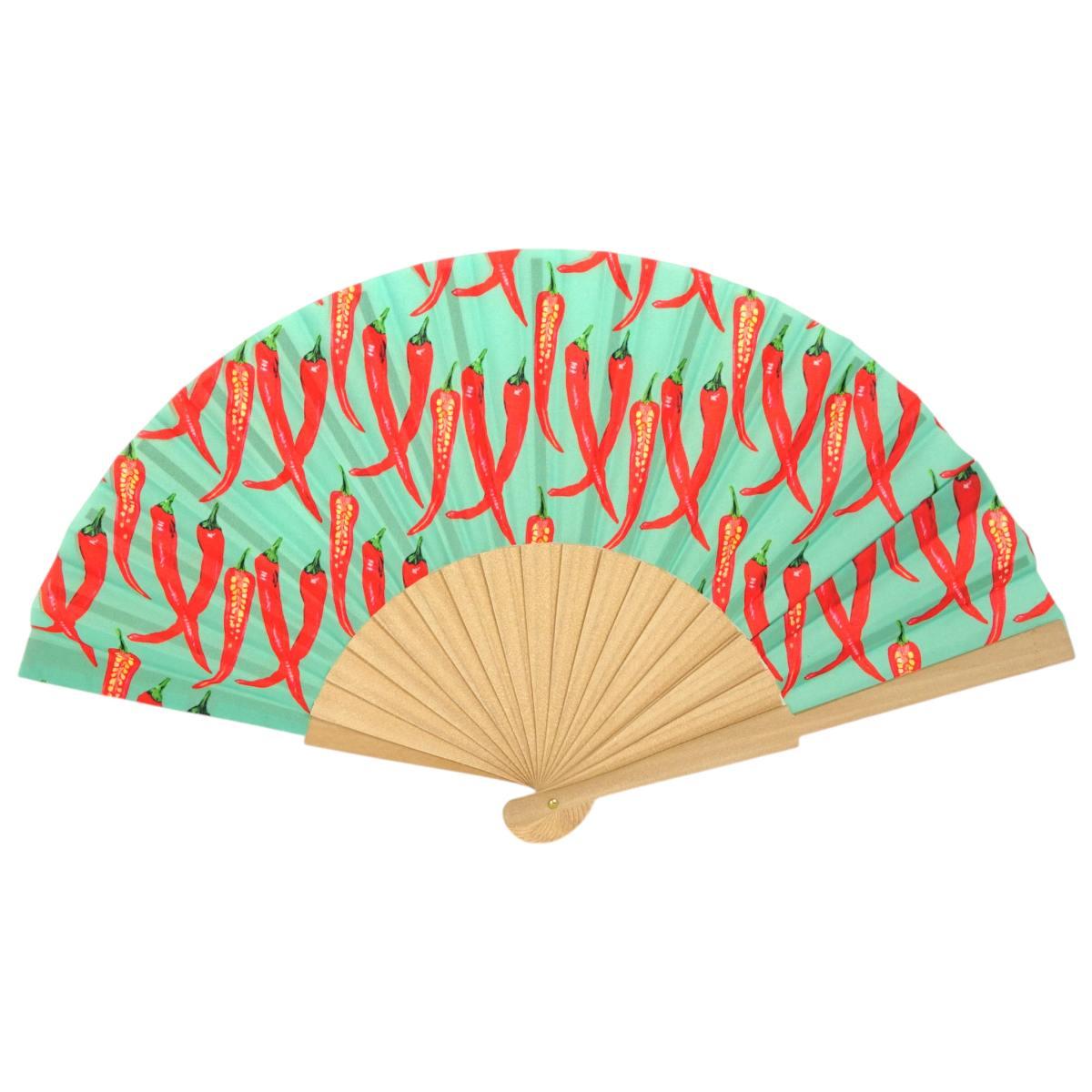 Ventaglio con stampe assortite peperoncino d.42 cm