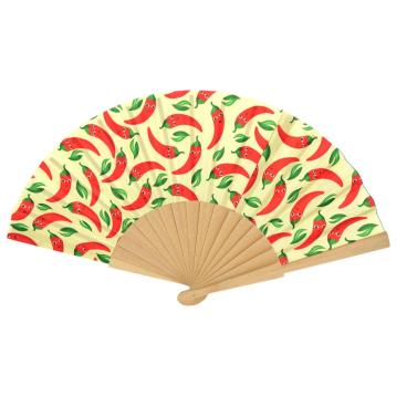 Ventaglio con stampe assortite peperoncino d.42 cm