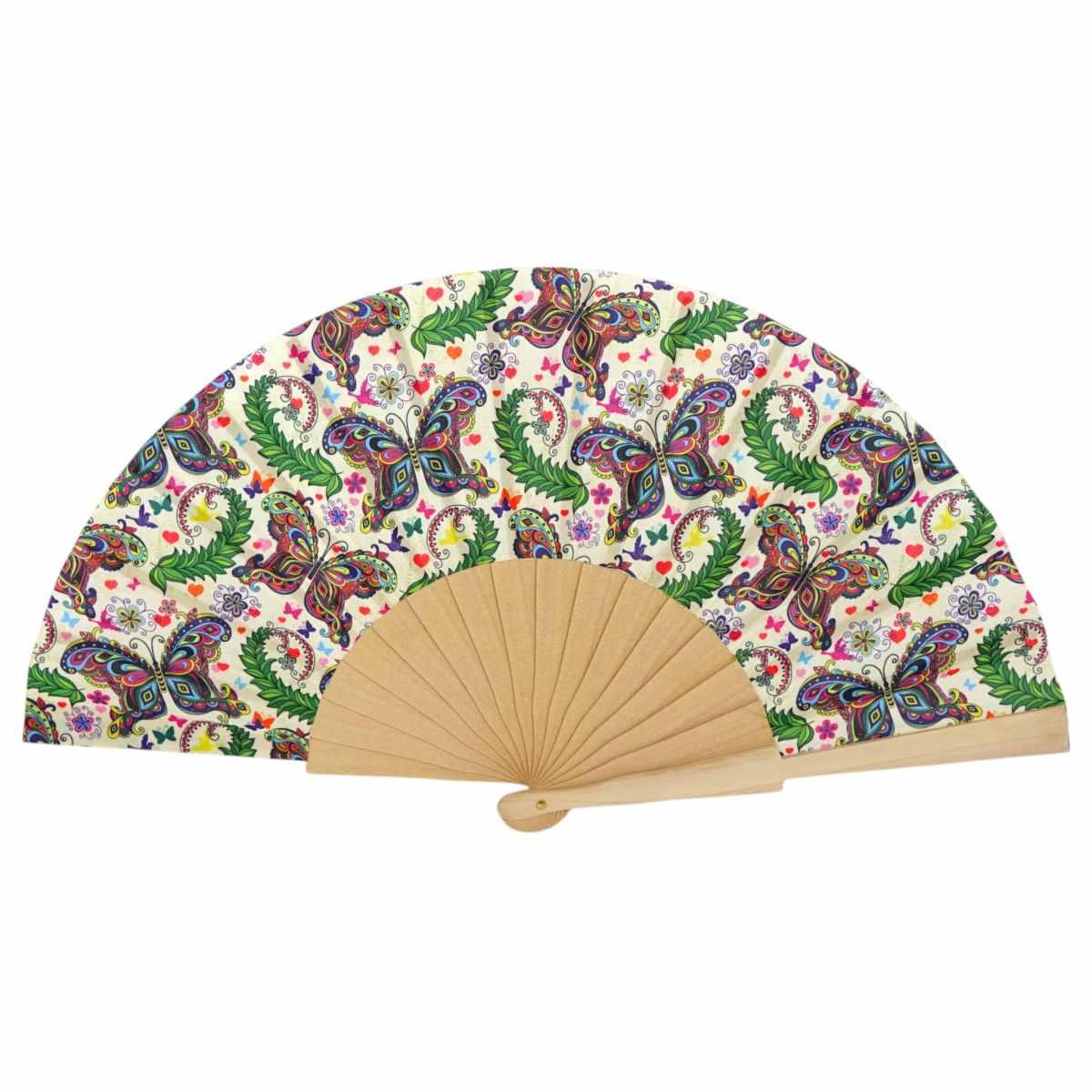 Ventaglio in tessuto fantasie assortite d.43 cm