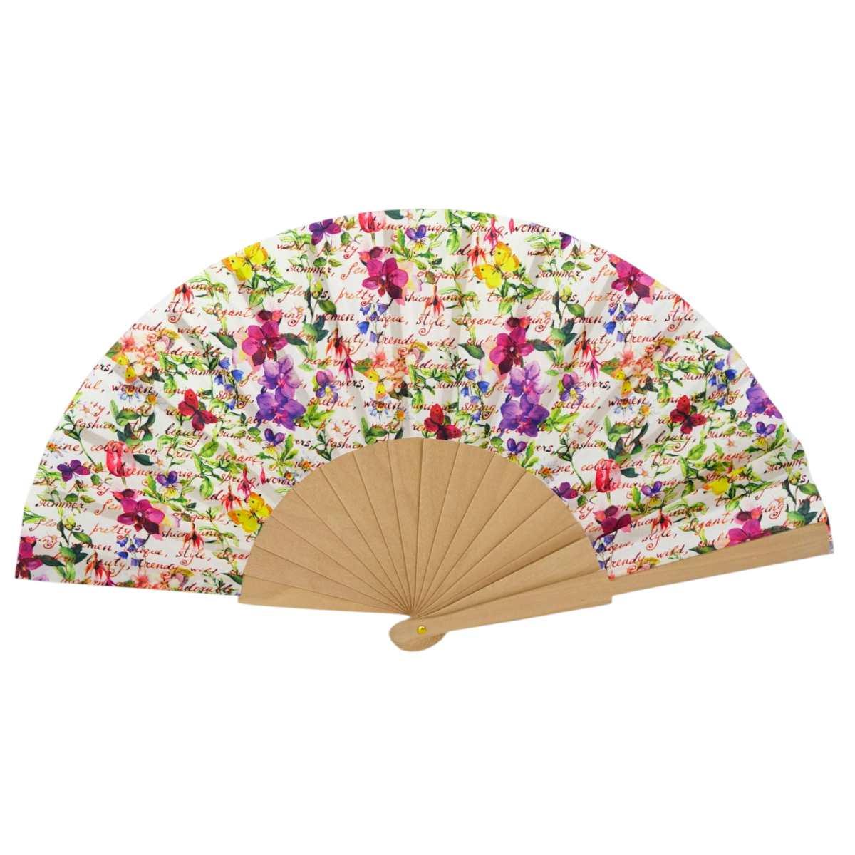 Ventaglio in tessuto fantasie assortite d.43 cm