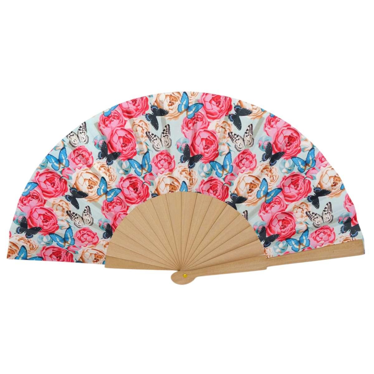 Ventaglio in tessuto fantasie assortite d.43 cm