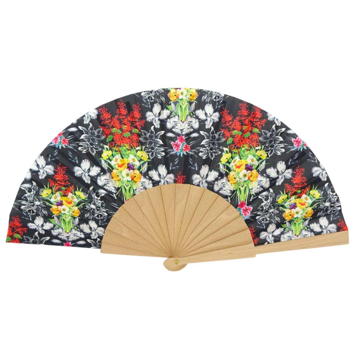 Ventaglio in tessuto fantasie assortite d.43 cm