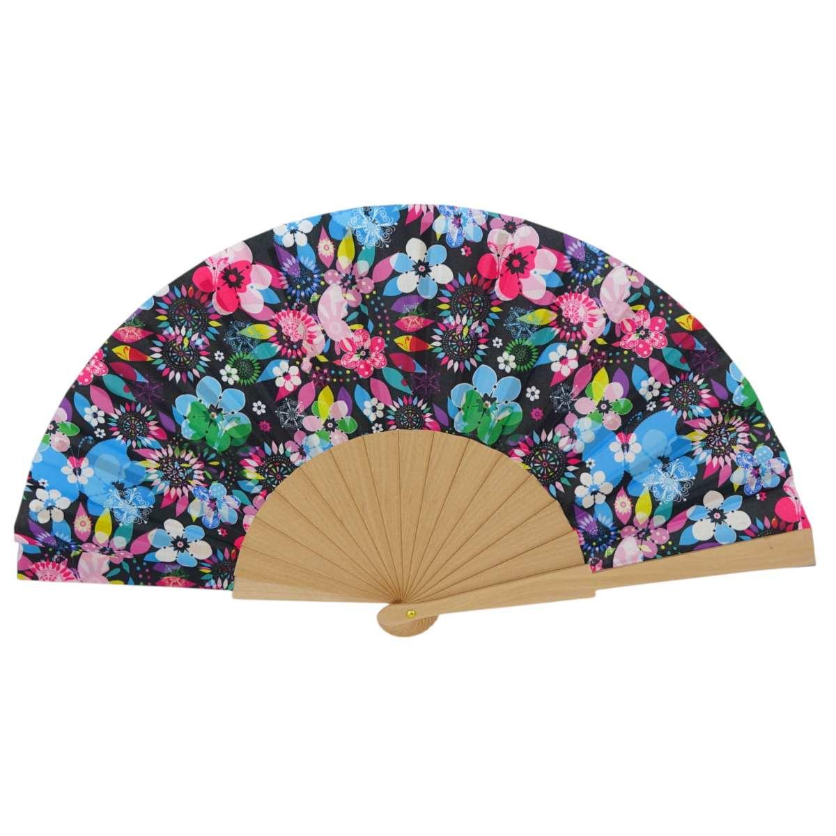 Ventaglio in tessuto fantasie assortite d.43 cm