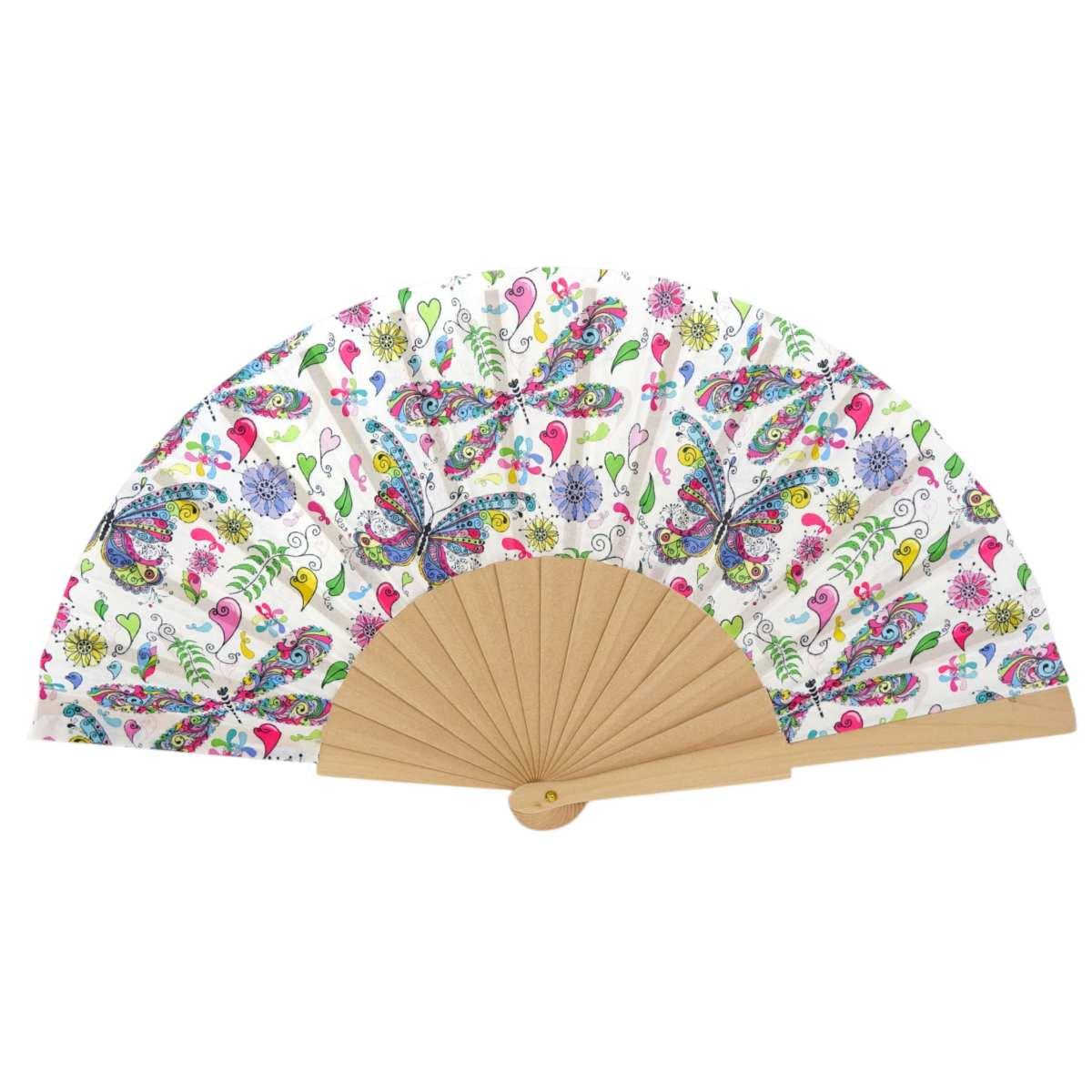 Ventaglio in tessuto fantasie assortite d.43 cm