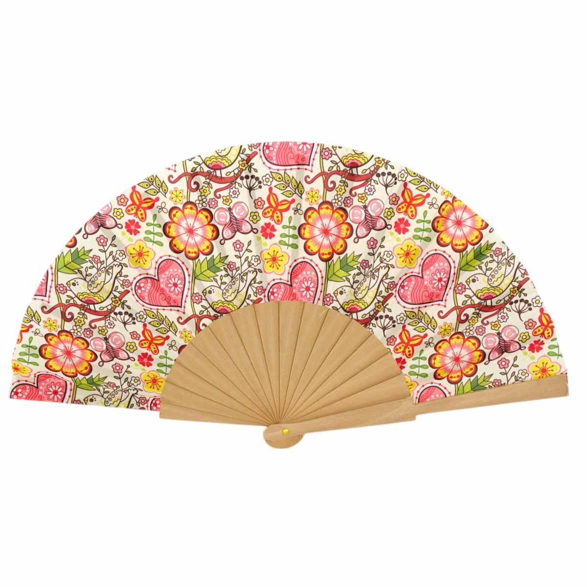 Ventaglio in tessuto fantasie assortite d.43 cm