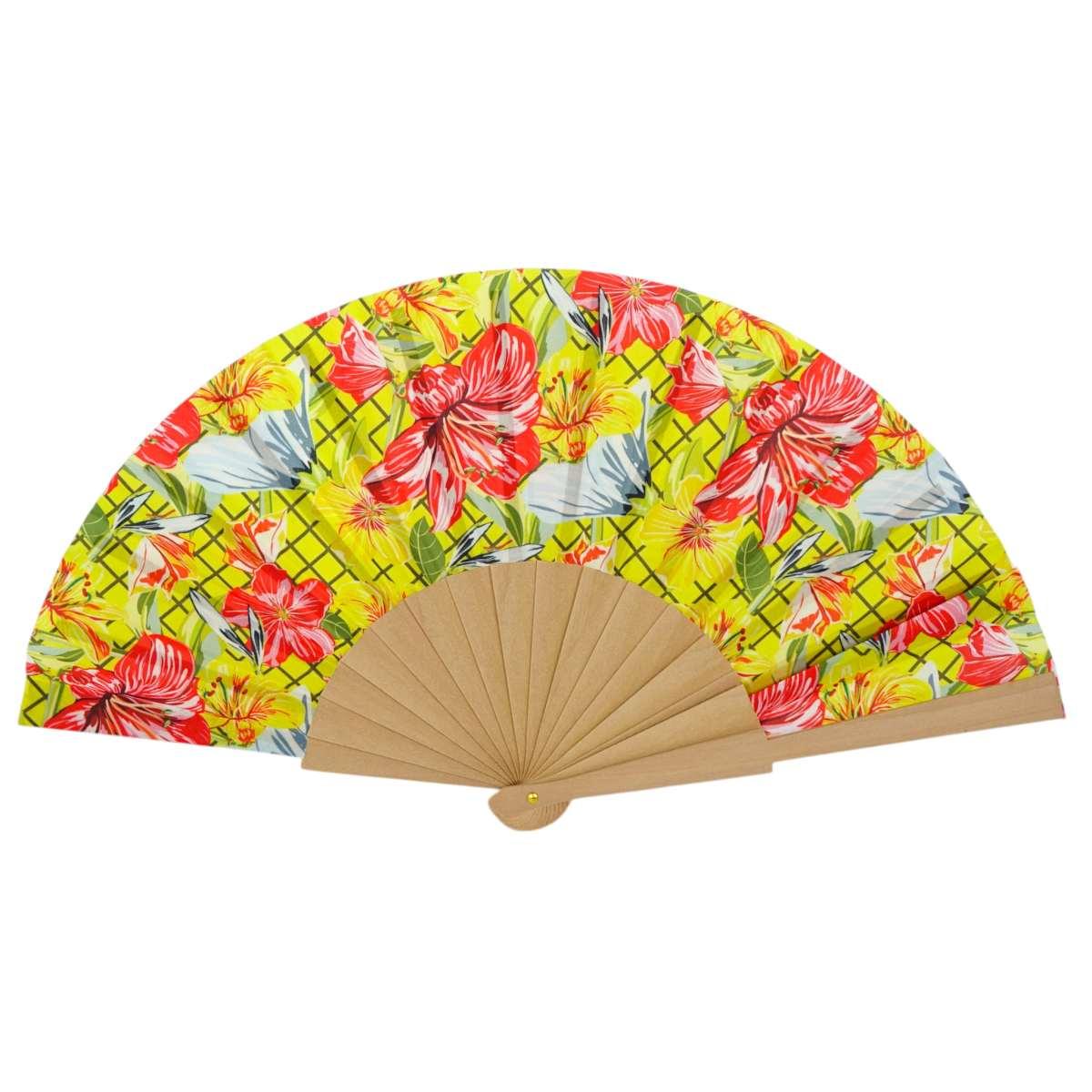 Ventaglio in tessuto fantasie assortite d.43 cm