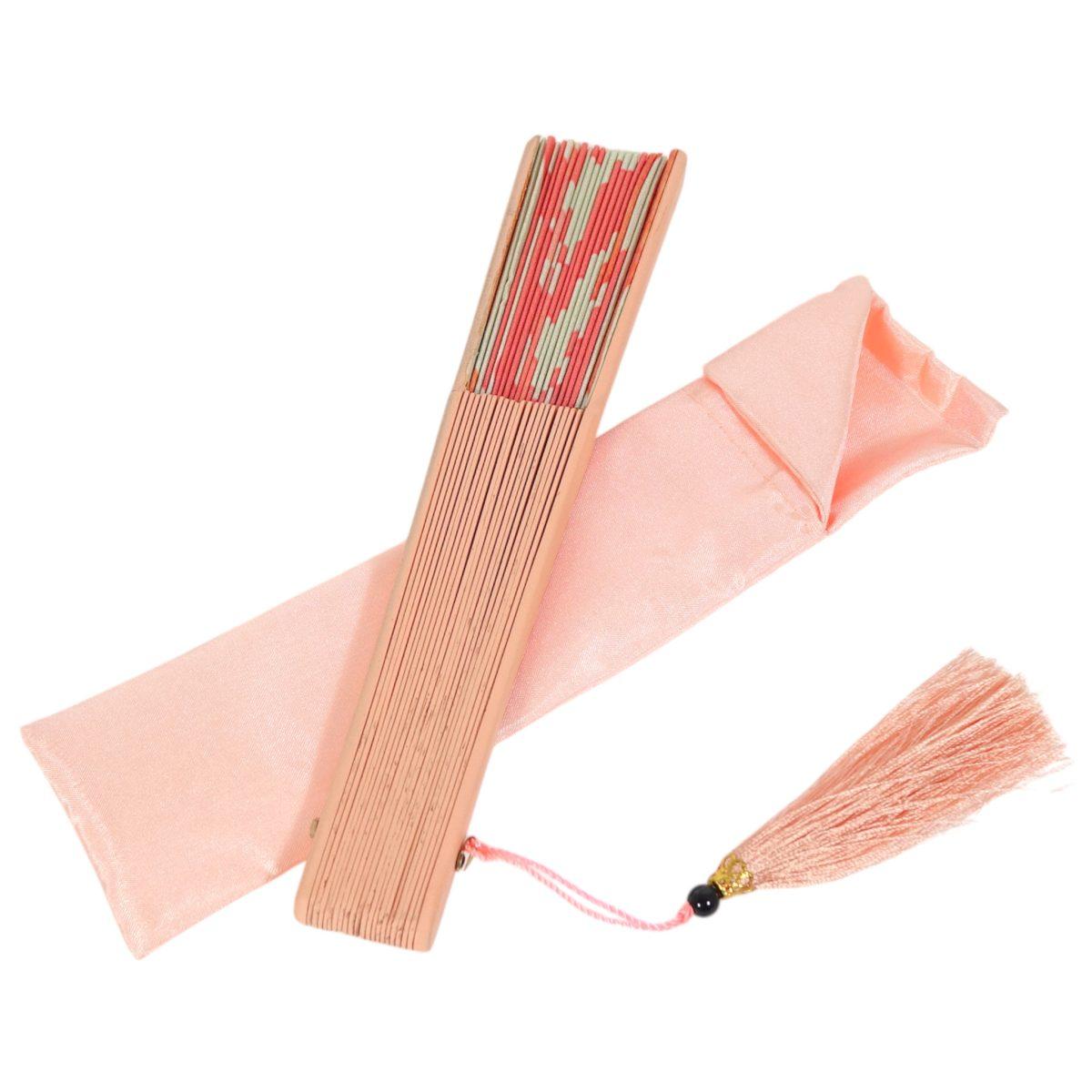 Ventaglio con stampa a onde e nappina decorativa d.34 cm