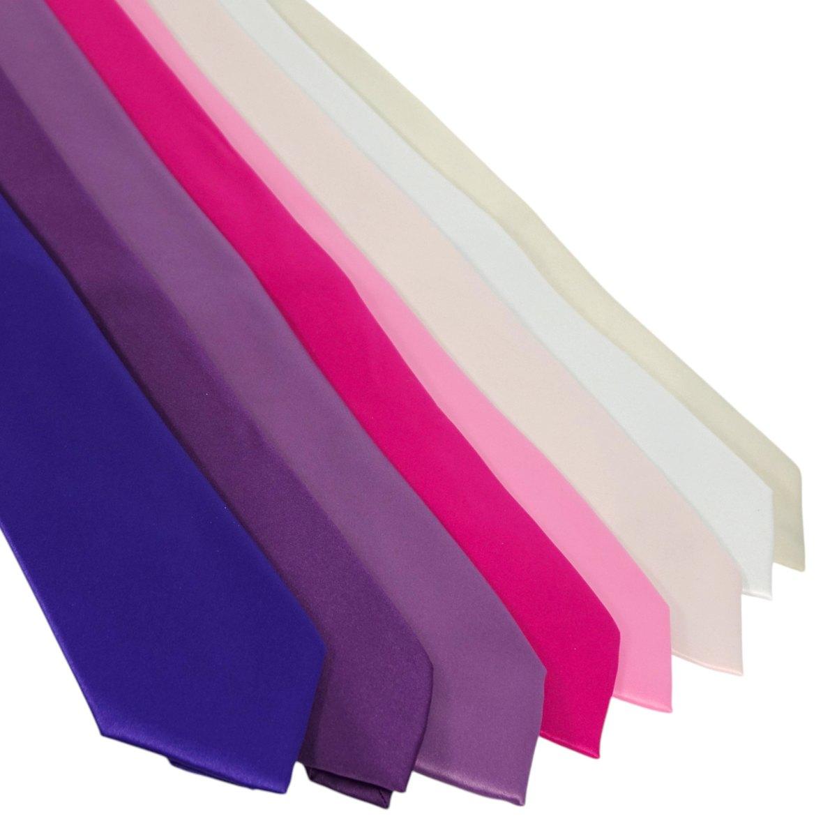 Cravatta classica uomo tinta unita liscia raso tonalità del viola