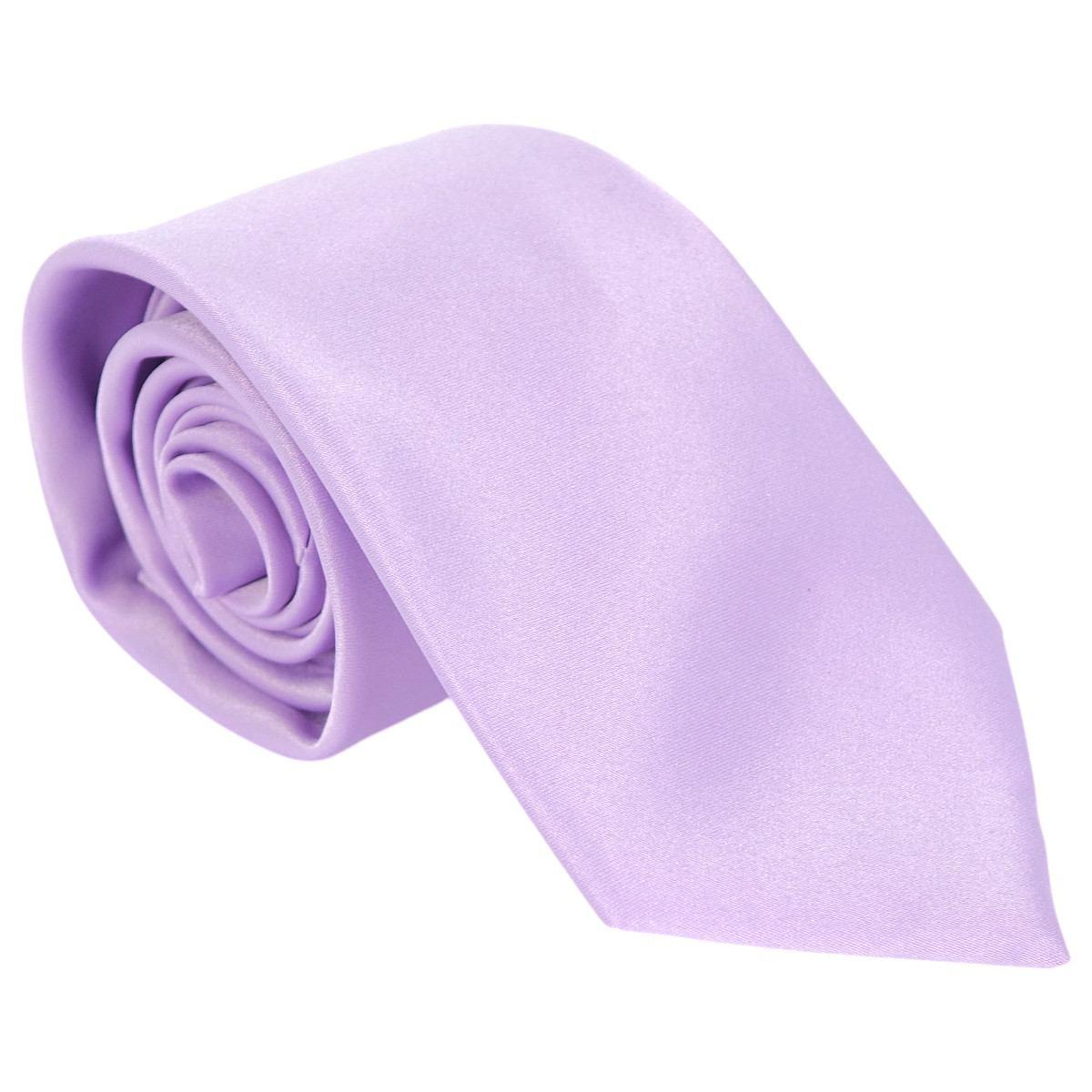 Cravatta classica uomo tinta unita liscia raso tonalità del viola