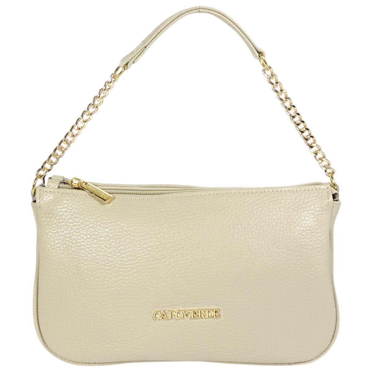 Borsa donna con tracolla in vera pelle Made in Italy Capoverde