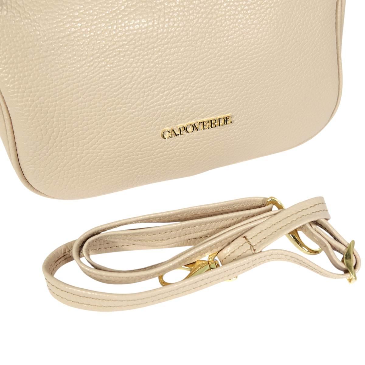 Borsa donna con tracolla in vera pelle Made in Italy Capoverde