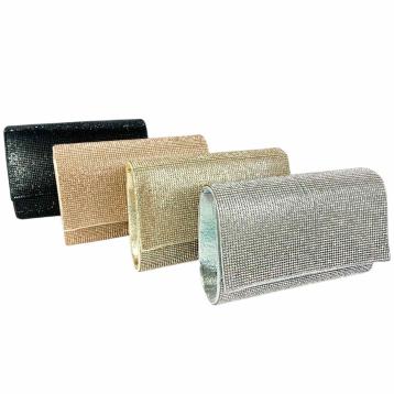 Borsa clutch cerimonia donna con strass Diana Le Kikke