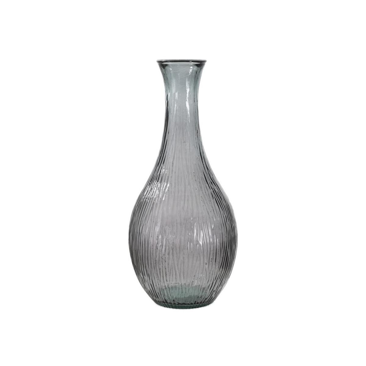 Vaso jarron arabe low vetro riciclato fumo cm Ø 34x75 (made in spain)