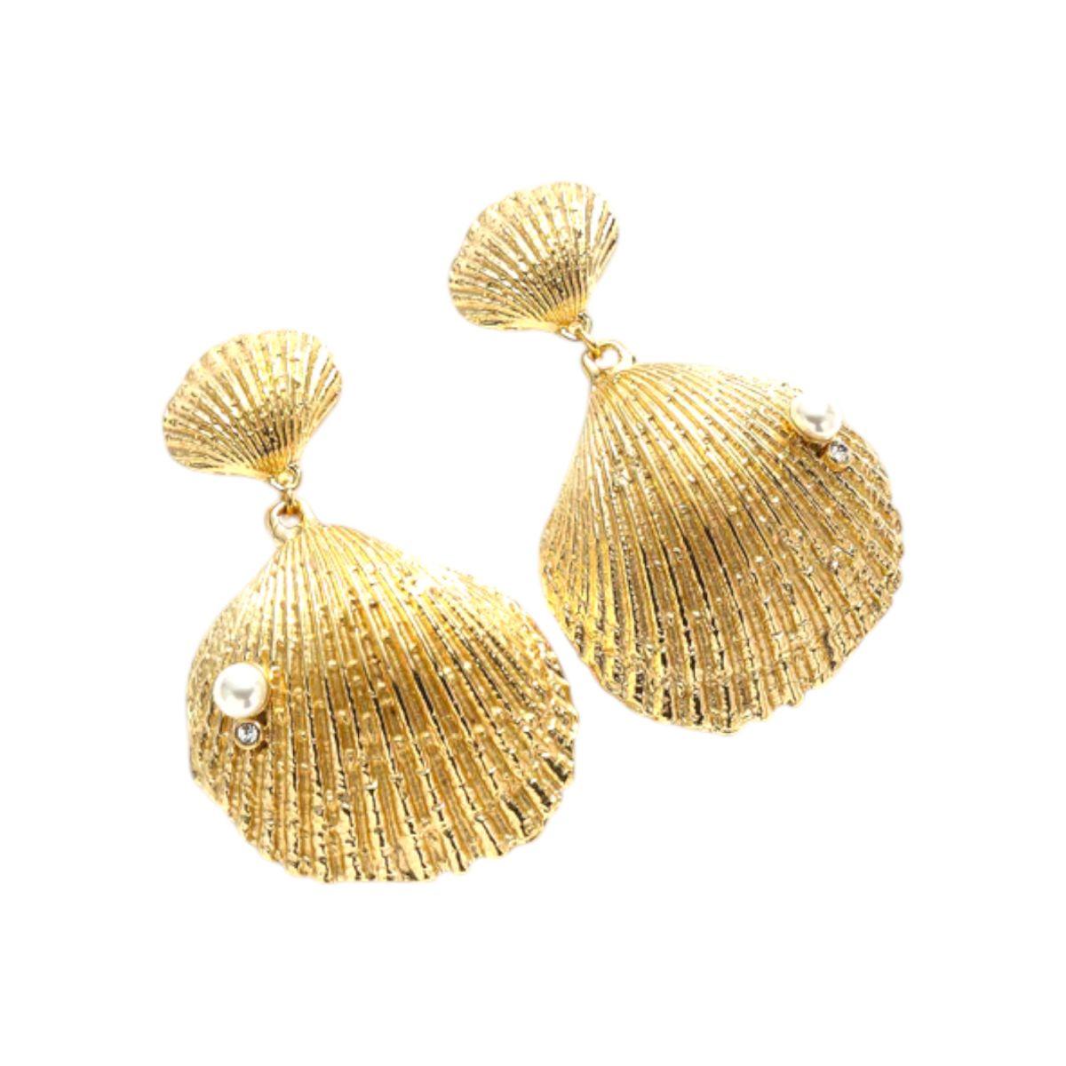 Orecchini pendenti forma conchiglia d.40,5 cm C63