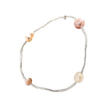 Bracciale donna in perle di fiume e perline C63