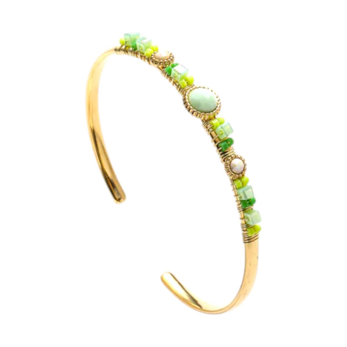 Bracciale rigido con cristalli e strass C63