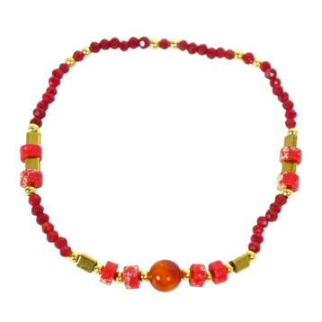 Bracciale donna con pietre in agata rossa