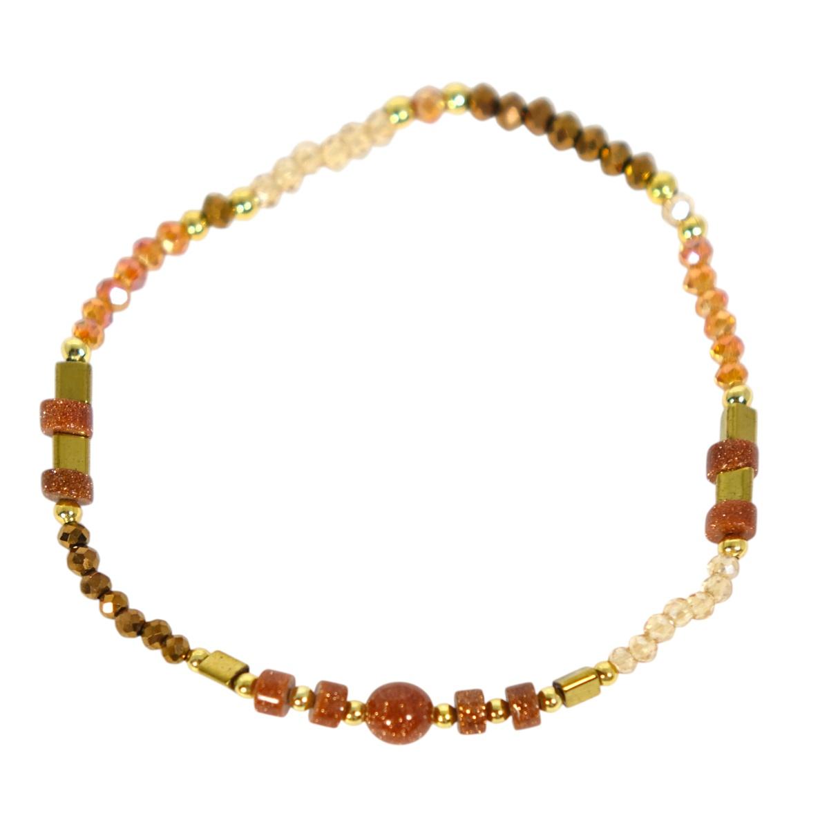Bracciale donna con pietre in gold stone