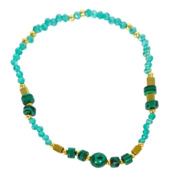Bracciale donna con pietre in malachite
