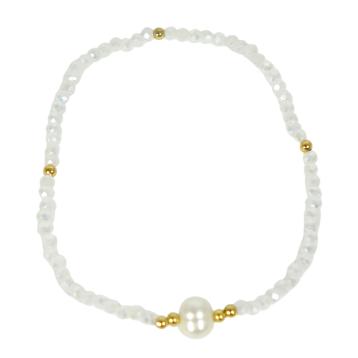 Bracciale donna con pietre in moonstone e perla