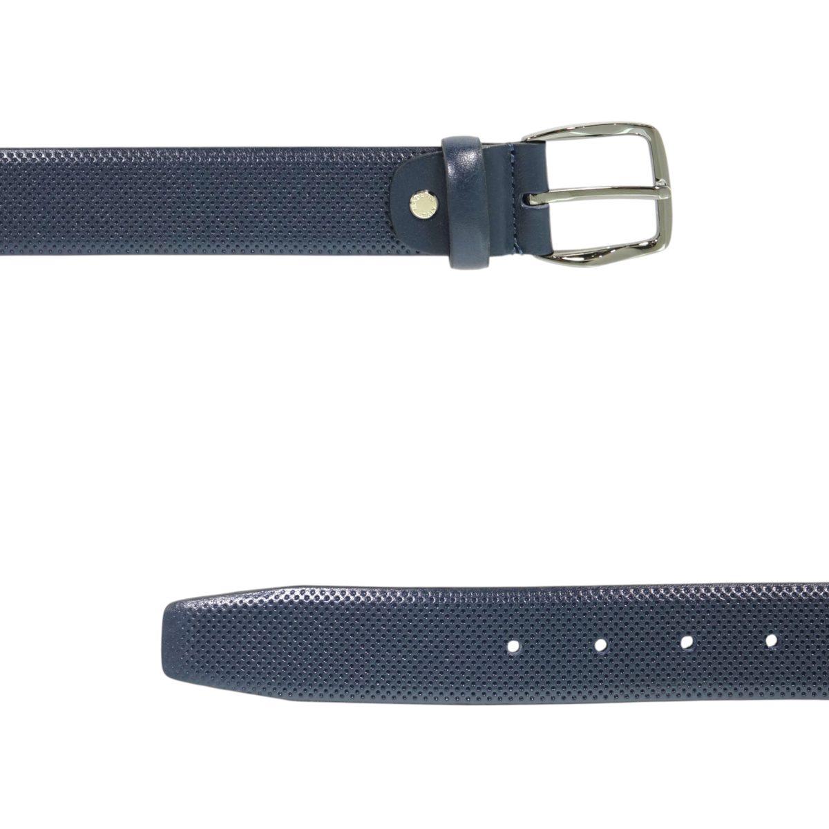 Cintura uomo materiale pelle volonato stampa puntini Made in Italy