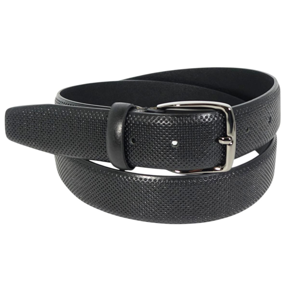 Cintura uomo materiale pelle volonato stampa puntini Made in Italy