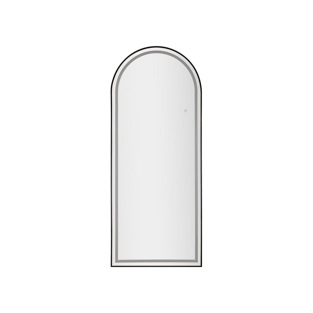 Specchio da terra/muro led black frame arco cm 70x4x170 (3 tonalita' di luce)