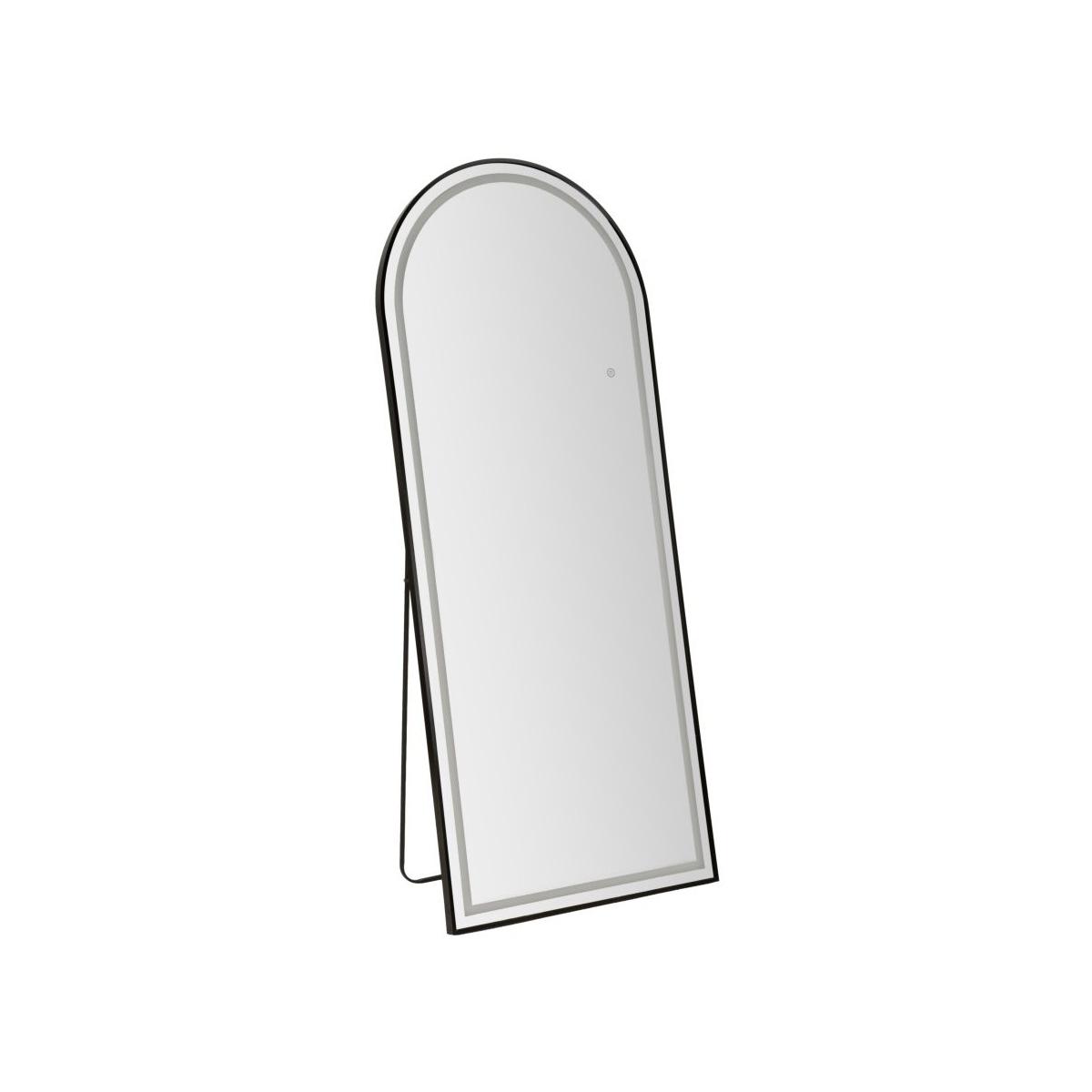 Specchio da terra/muro led black frame arco cm 70x4x170 (3 tonalita' di luce)