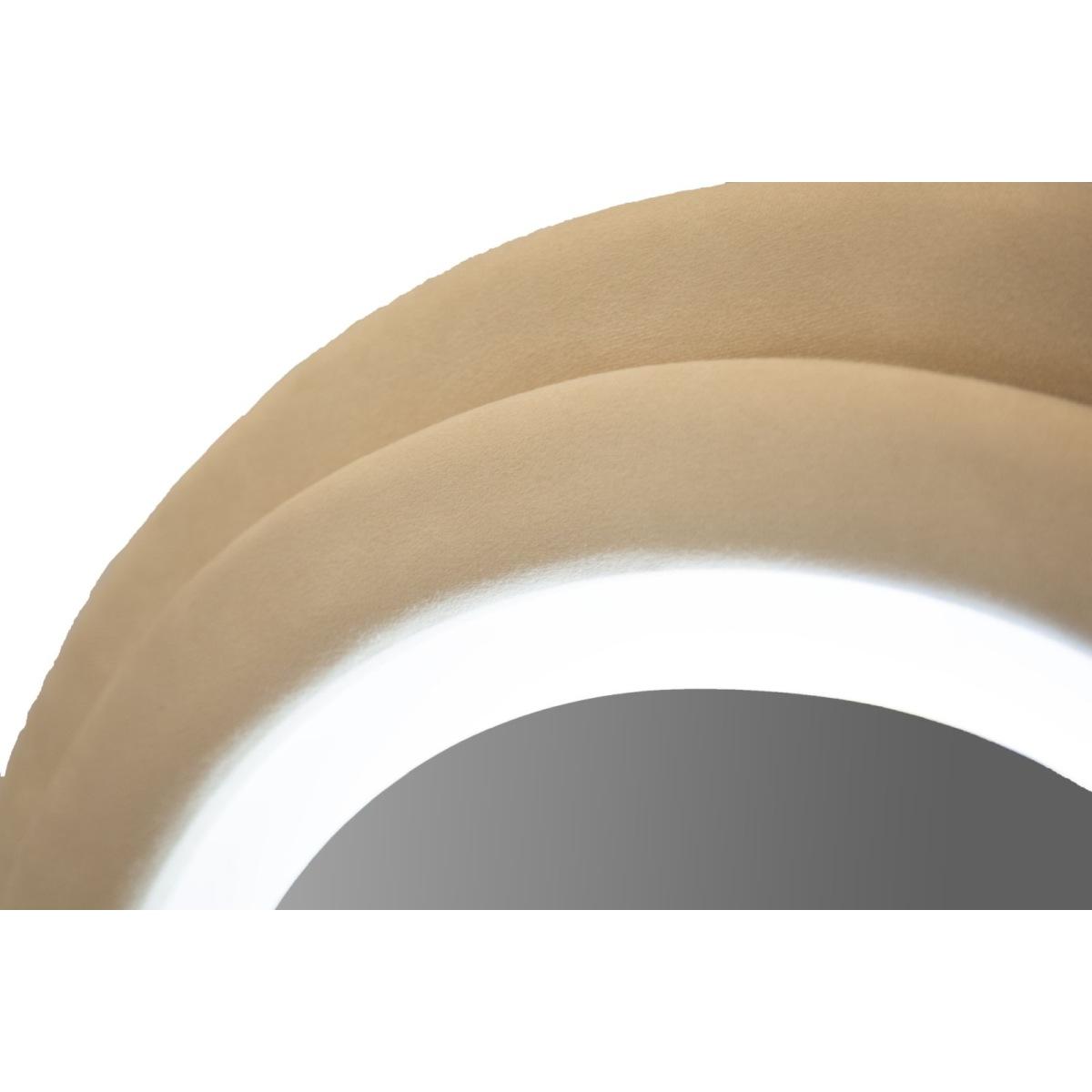 Specchio da muro led miki velluto crema cm 60x4x160 (misura specchio cm 39x135)
