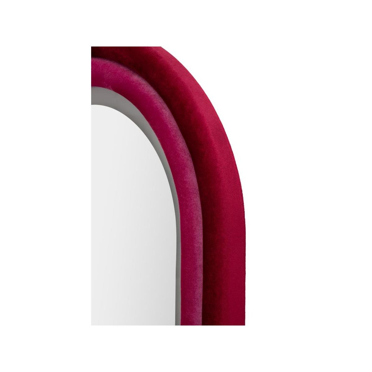 Specchio da muro led cloe velluto fucsia cm 60x4x160 (misura specchio cm 45x145)
