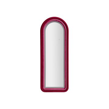 Specchio da muro led cloe velluto fucsia cm 60x4x160 (misura specchio cm 45x145)