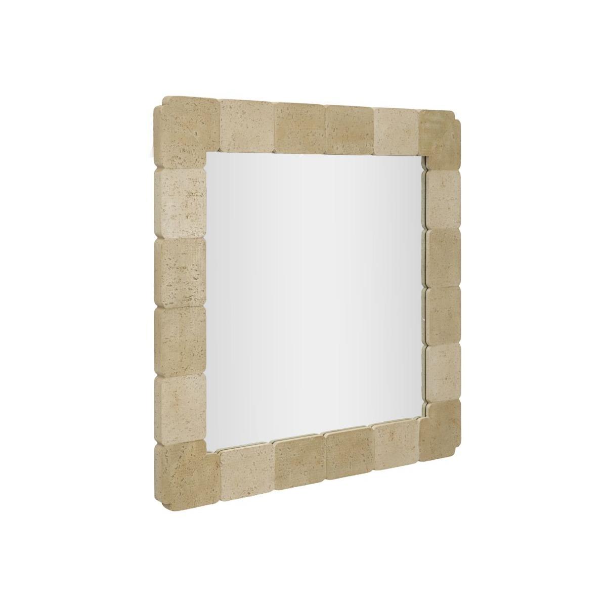 Specchio da muro stones quadrato cm 90x2,5x90 (temperato mis. int. cm 67x67)