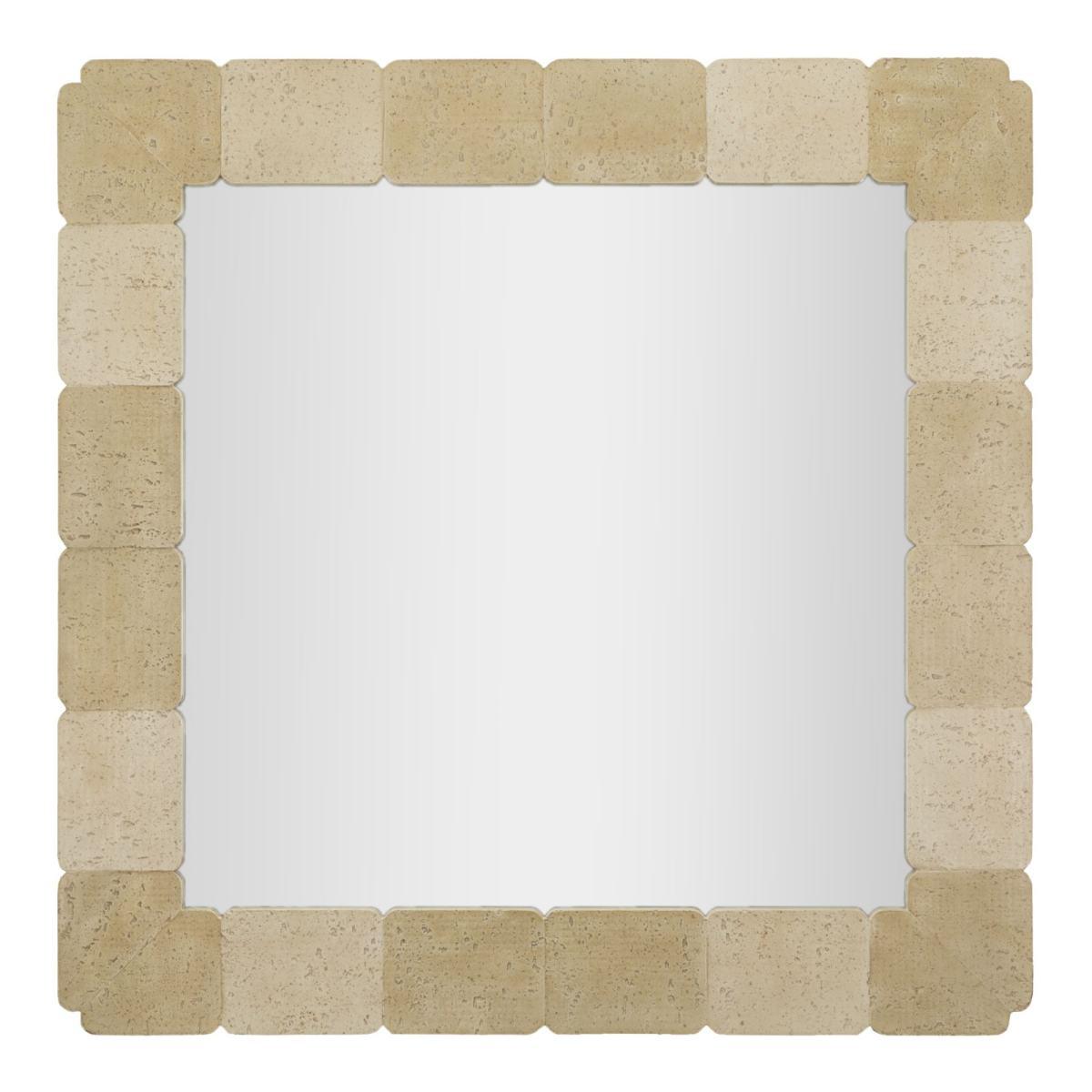 Specchio da muro stones quadrato cm 90x2,5x90 (temperato mis. int. cm 67x67)
