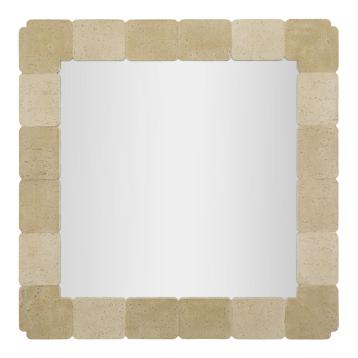 Specchio da muro stones quadrato cm 90x2,5x90 (temperato mis. int. cm 67x67)