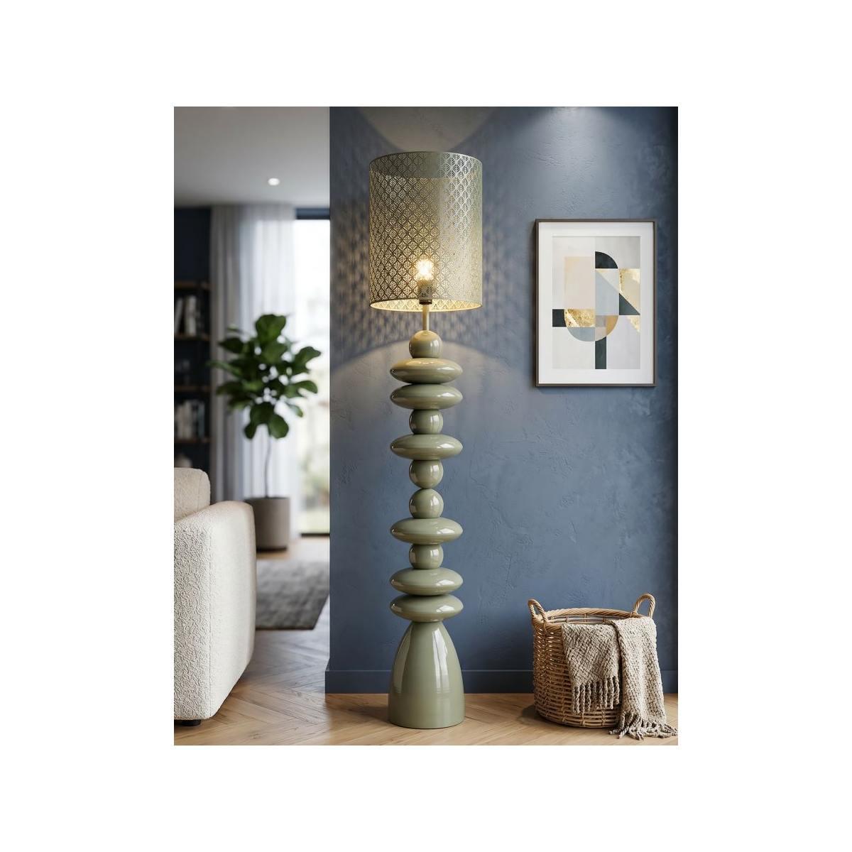 Lampada da terra seoul verde cm Ø 33x160
