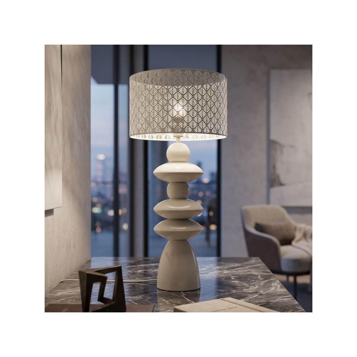 Lampada da tavolo seoul tortora cm Ø 33x71