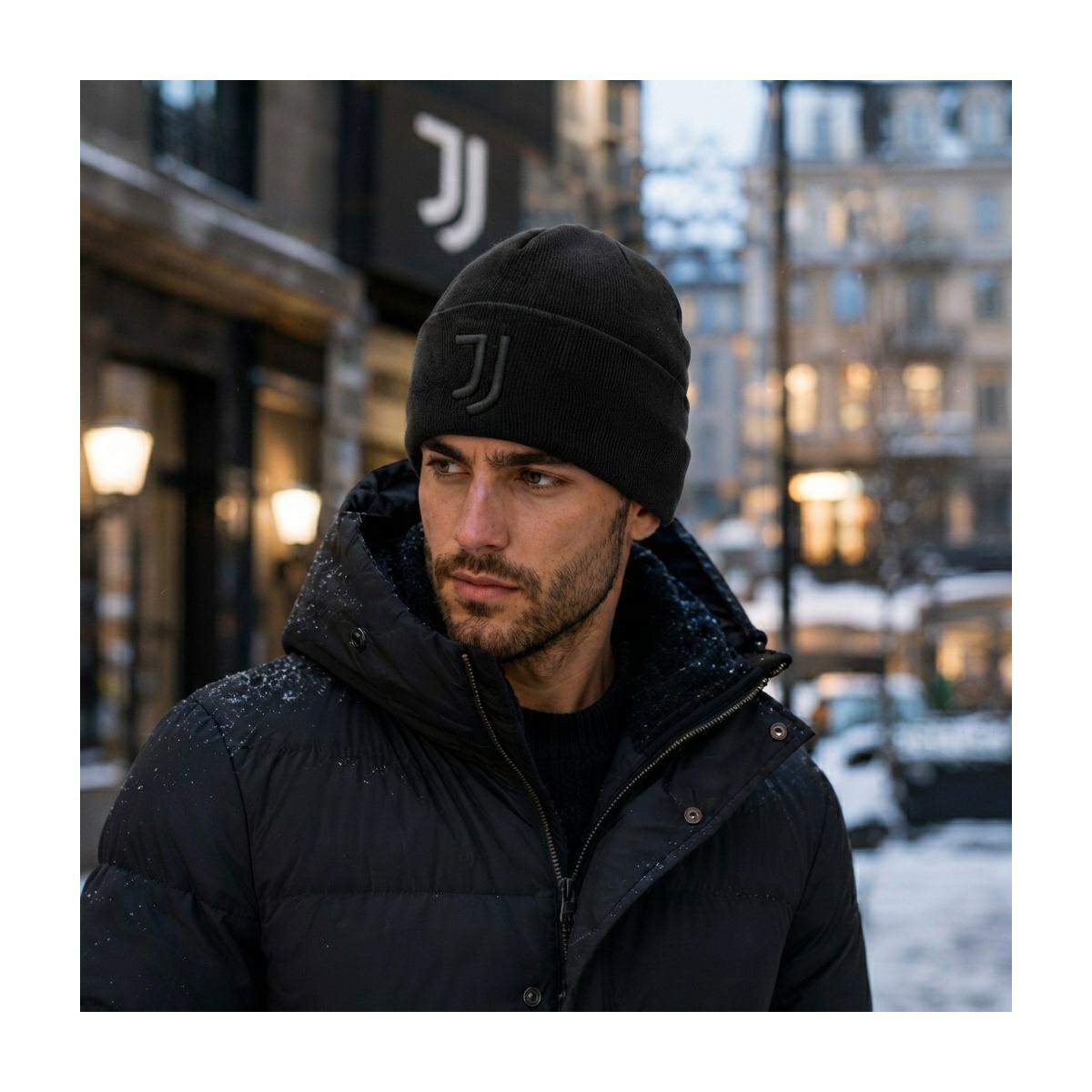 Cappello skipper nero con logo ricamato uomo Juventus
