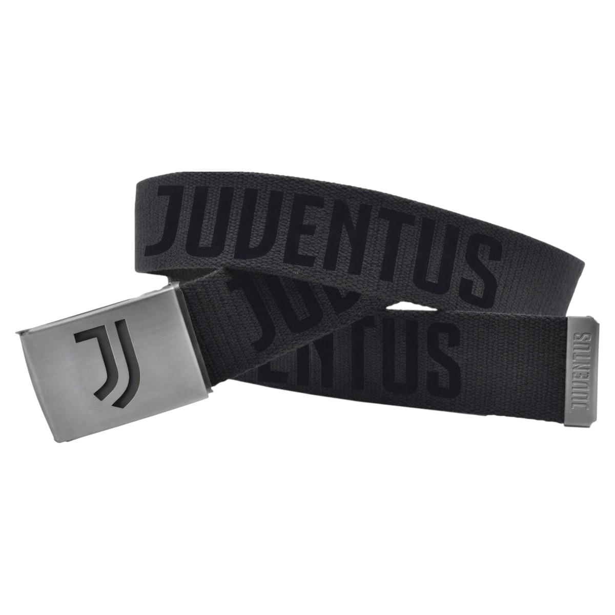 Cintura tessuto sport uomo con fibbia forata con logo Juventus
