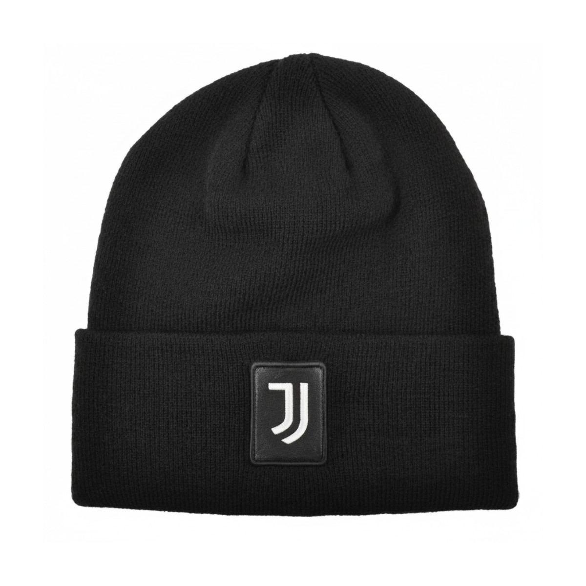 Cappello skipper uomo in maglia liscia con patch in pelle Juventus