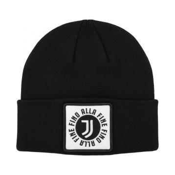 Cappello skipper uomo in maglia liscia con patch in pelle Juventus