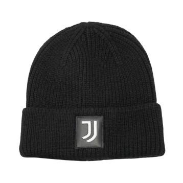 Cappello skipper nero uomo con patch in pelle ricamato Juventus