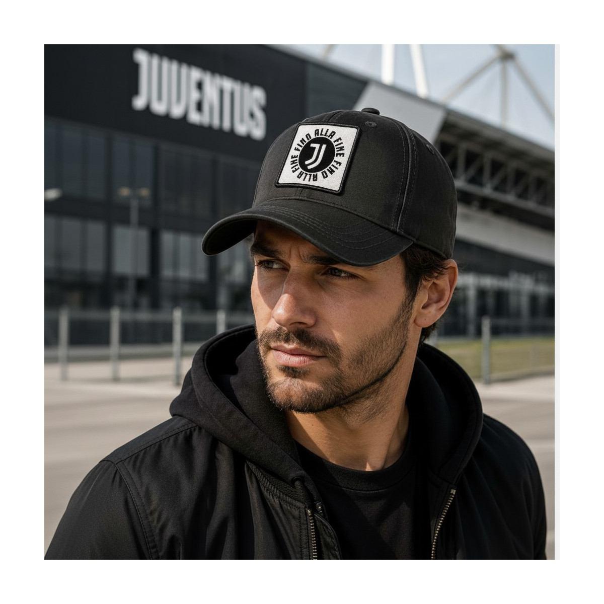 Cappello baseball uomo patch in pelle con ricamo Juventus