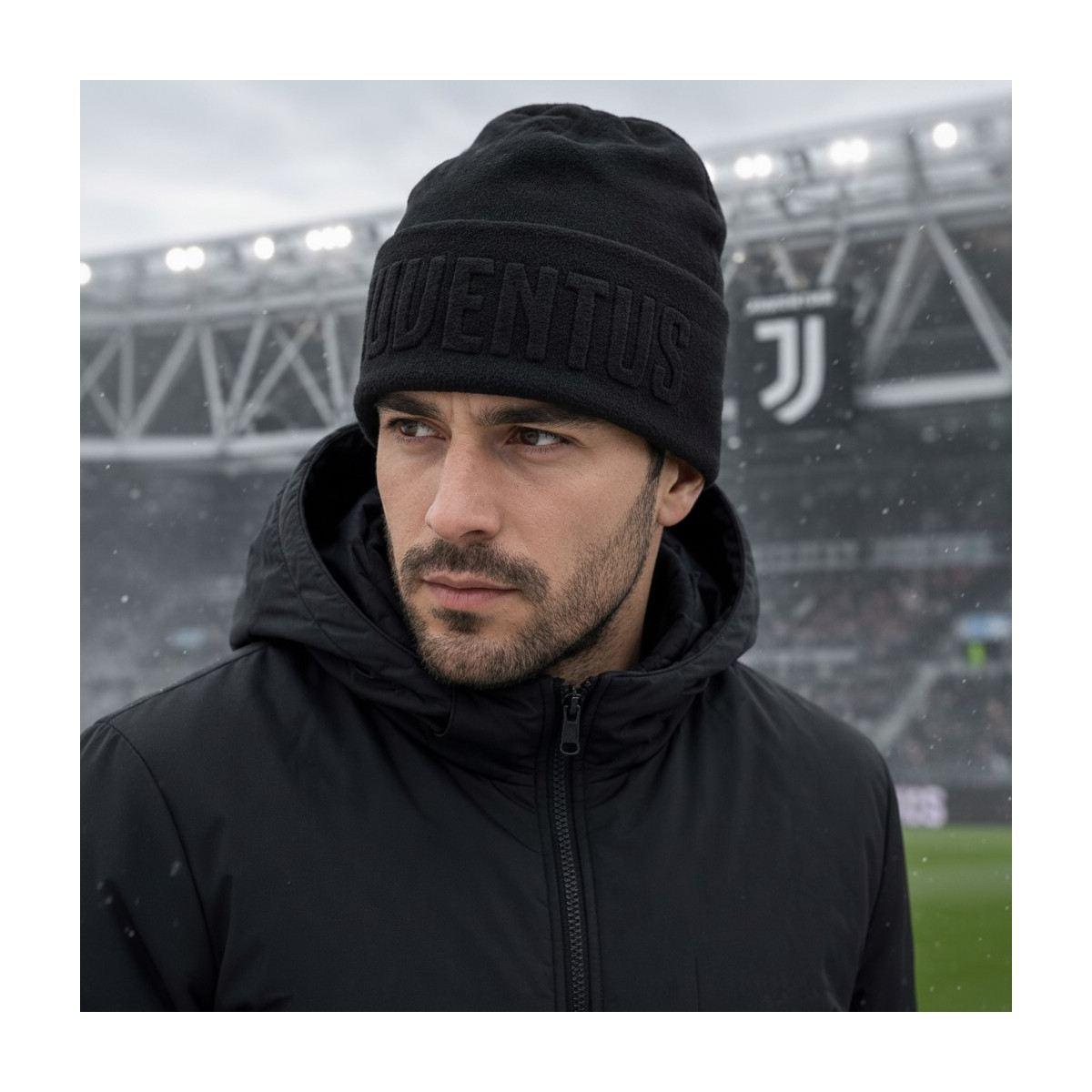 Cappello skipper uomo in pile con scritta in 3D Juventus